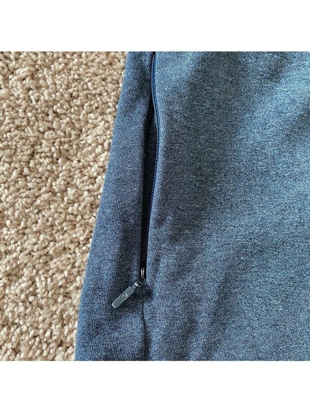 Lululemon Huddle & Hustle Hoodie Heathered Blue Sz 6 Full Zip Sweatshirt - Picture 8 of 12